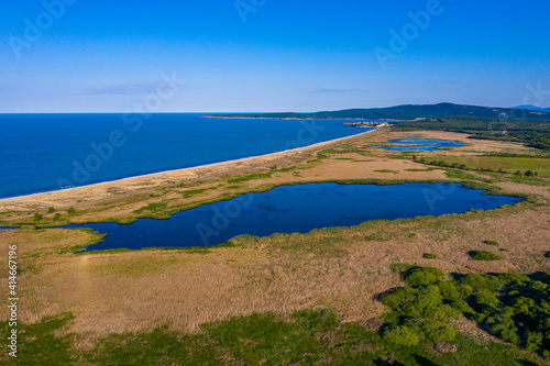 Aerial view of the driver's beach near Sozopol in Bulgaria photo