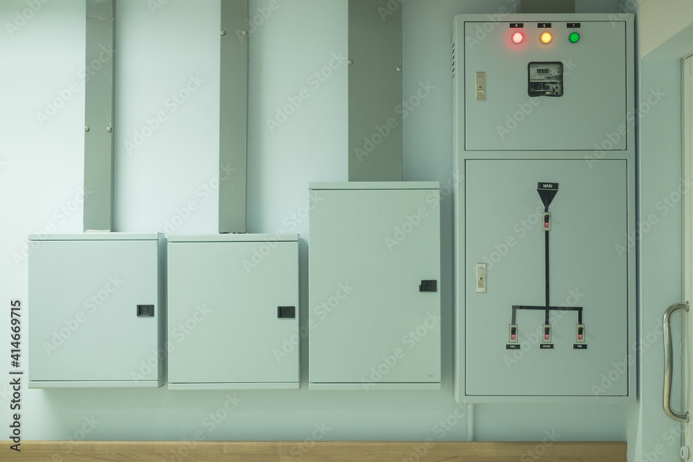 Electrical control panel. Electrical control panel.
