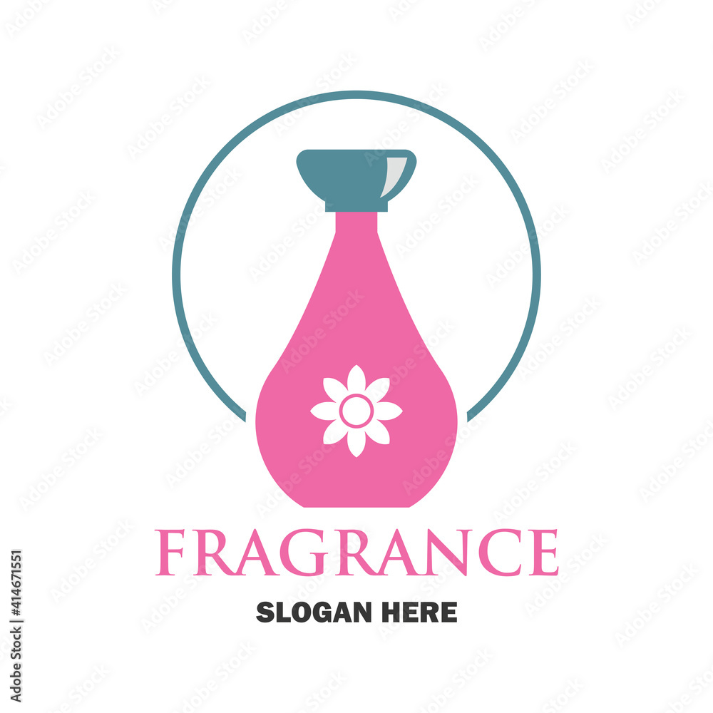 perfume fragrance logo with text space for your slogan tag line, vector illustration perfume fragrance logo with text space for your slogan tag line, vector illustration