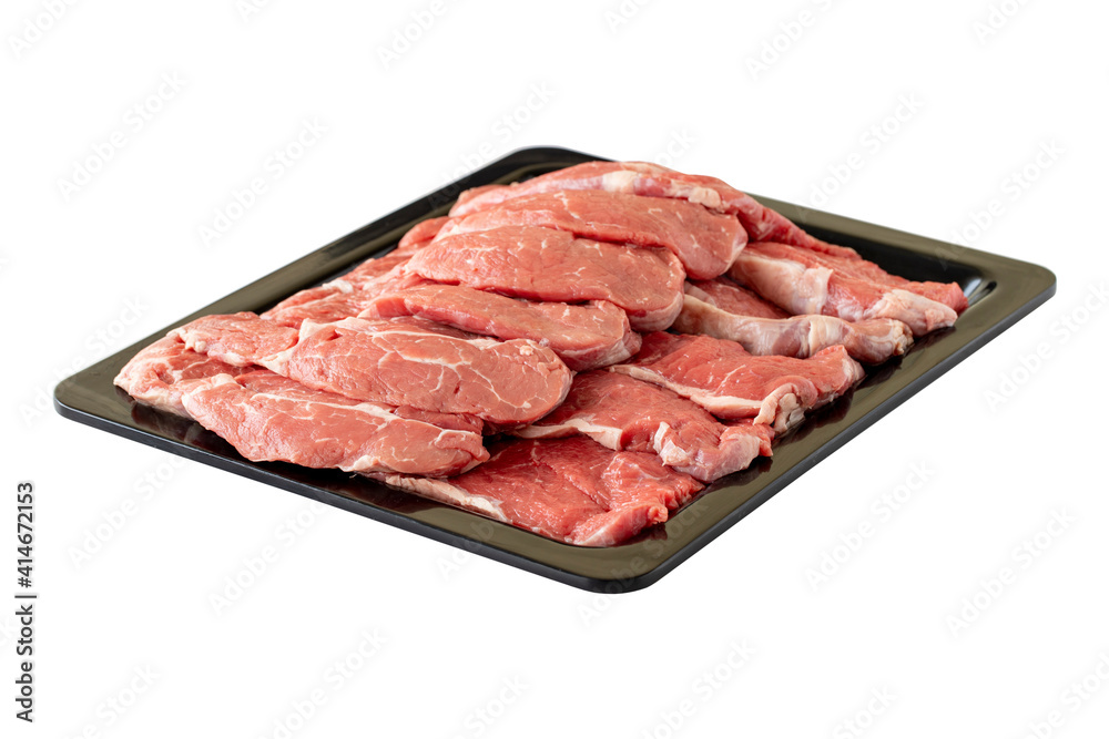 Raw Beef entrecote isolated on white background Raw Beef entrecote isolated on white background