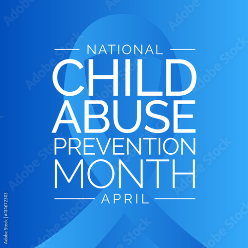 National Child Abuse Prevention Month is an annual observance to raising awareness and preventing child abuse. Vector illustration
