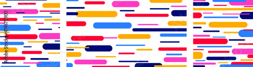 Abstract colorful pattern. Web graphic design background set. Geometric rblue, ed, yellow and violet colors vector cover