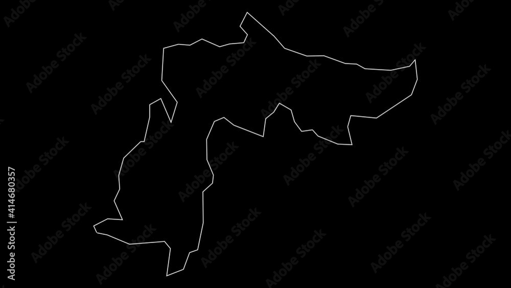 Espaillat Dominican Republic province map outline animation Espaillat Dominican Republic province map outline animation