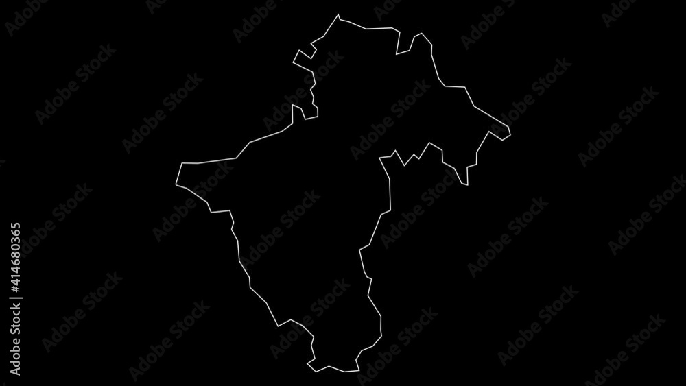 La Vega Dominican Republic province map outline animation La Vega Dominican Republic province map outline animation