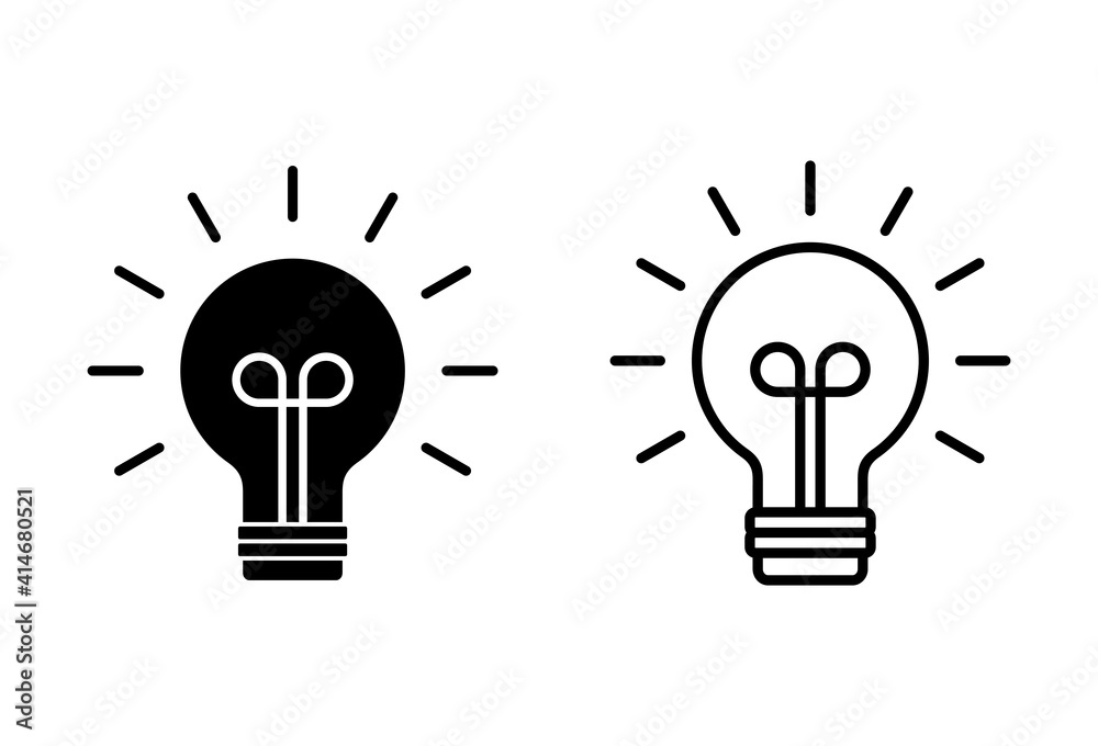 Lamp icon set. Light bulb icon vector. idea symbol. Lamp icon set. Light bulb icon vector. idea symbol.