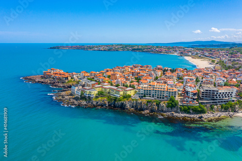 Aerial view of Bulgarian town Sozopol