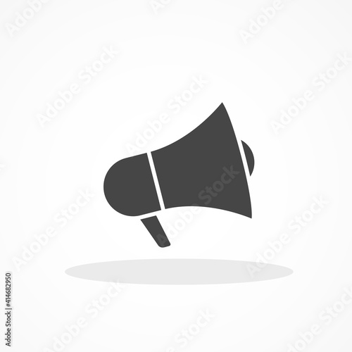 Cute Megaphone icon on white background. Vector Illustration EPS10