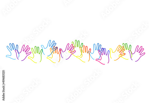 mani, comunità colori	
