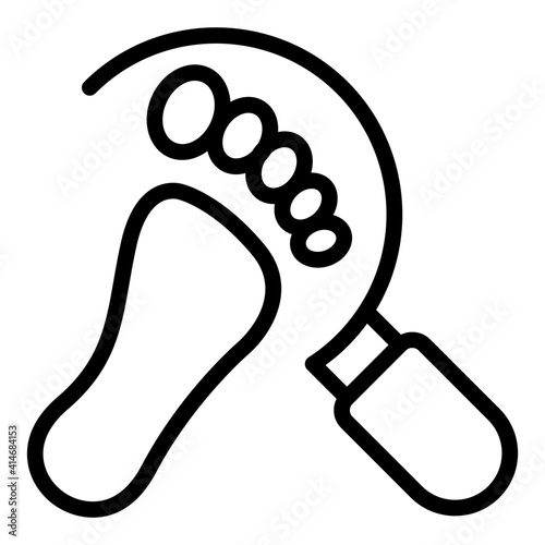 Search footprint icon, concept of tracing criminal