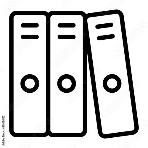 A files sequence, icon of binders in trendy design