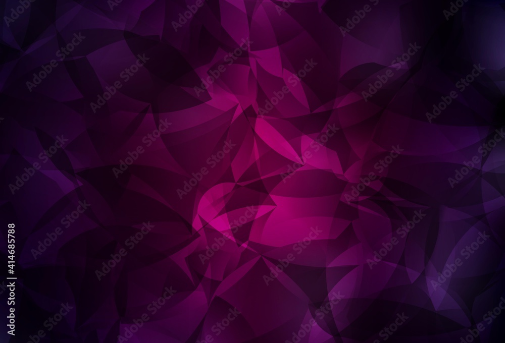 Obraz premium Dark Pink vector polygon abstract backdrop.