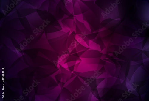 Dark Pink vector polygon abstract backdrop.