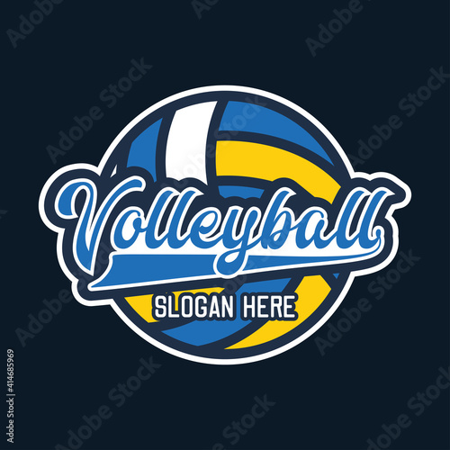 volley ball logo with text space for your slogan tag line, vector illustration