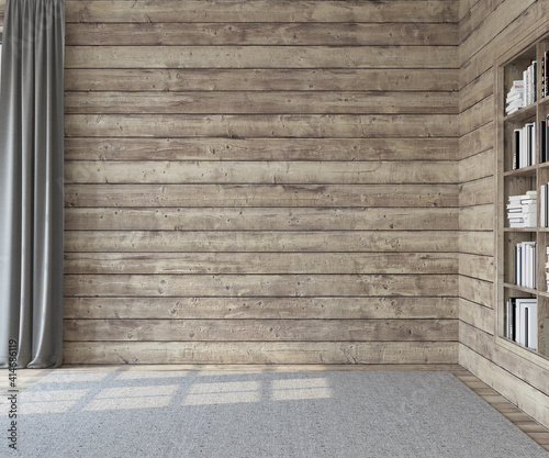 Foto Interior. Empty room. 3d render.
