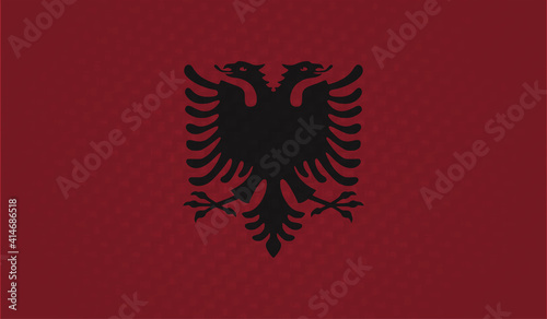 Grunge Albania flag. Albania flag with waving grunge texture.