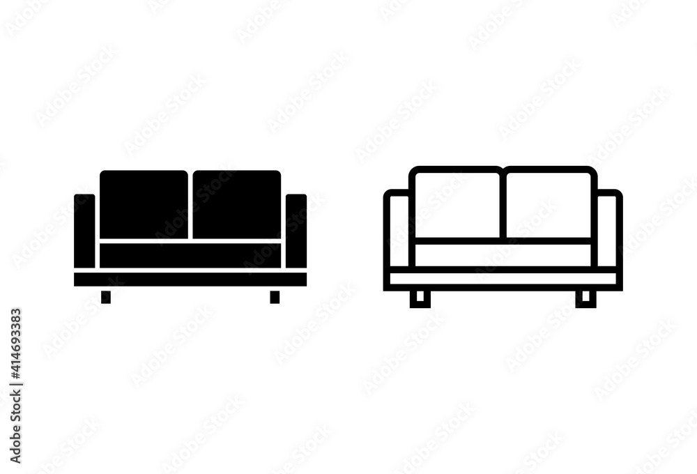 Sofa icon set. sofa icon illustration Sofa icon set. sofa icon illustration