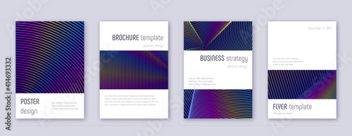 Black cover design template set. Orange abstract l