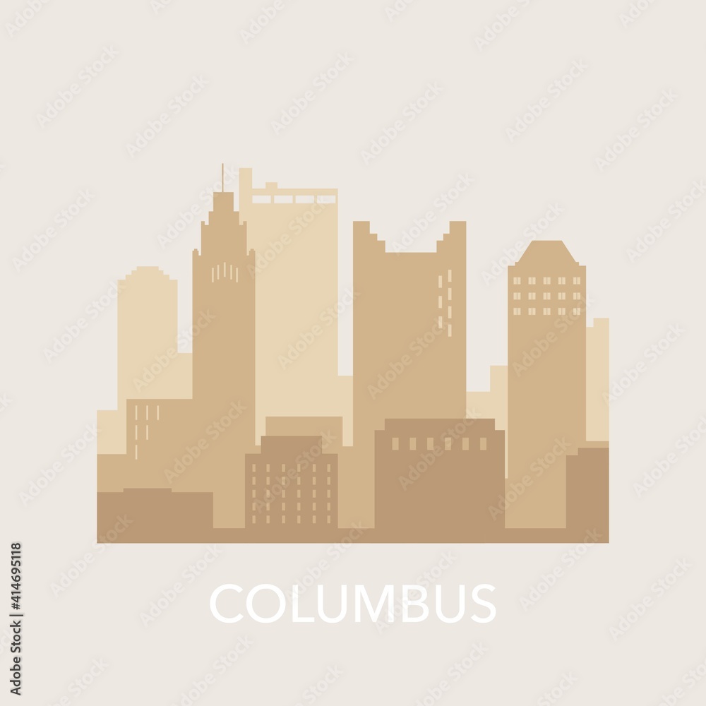 Fototapeta premium Downtown Columbus Skyline