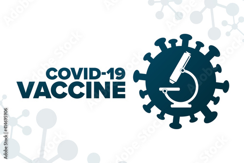 COVID‑19 vaccination concept. Template for background, banner, card, poster with text inscription. Vector EPS10 illustration.