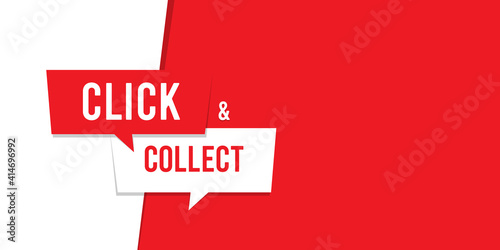 Click and collect speech vector illustration
