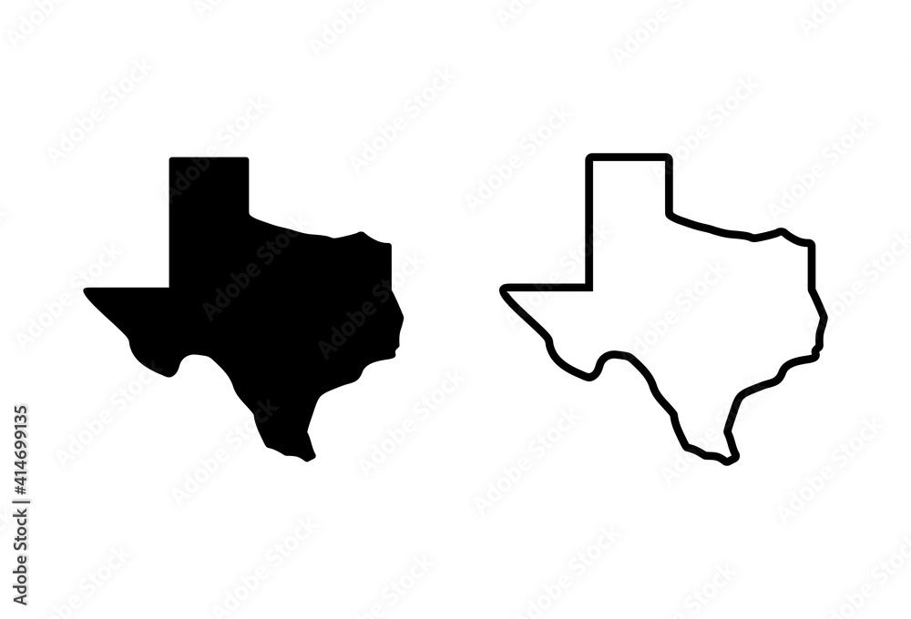 Texas icon set. texas sign symbol - obrazy, fototapety, plakaty 