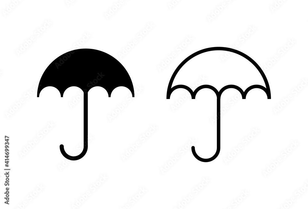 Umbrella icon set. umbrella sign icon Umbrella icon set. umbrella sign icon