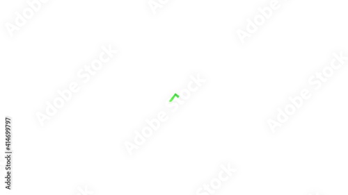 green check mark sign rotation on white background