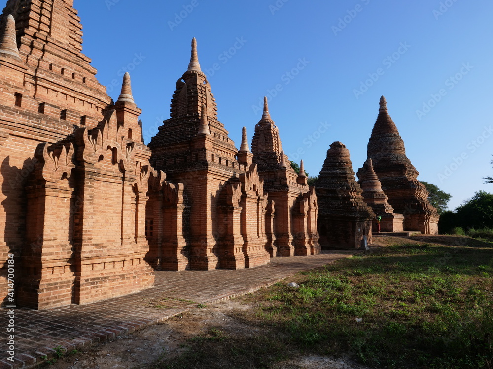 BAGAN, MYANMAR - november 2019: ruins of Buddhist temples in Bagan 