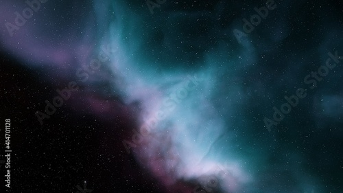 Space background with nebula and stars, nebula in deep space, abstract colorful background 3d render © ANDREI