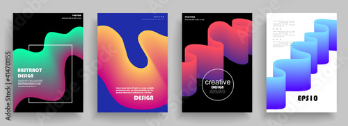 Artistic design of covers. Creative colors background. Fashionable futuristic design