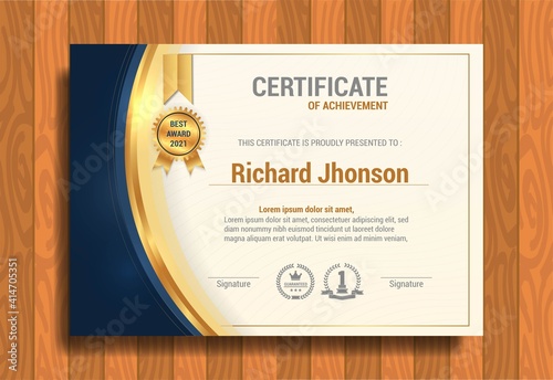 Certificate of achievement template