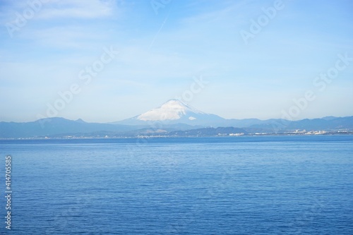 Mount Fuji from Enoshima island under blue sky in kamakura, Japan - 富士山 江ノ島からの眺望 神奈川県 日本