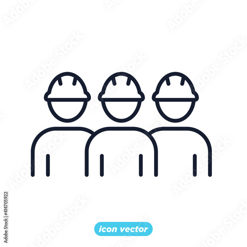 Engineering People icon. People Teamwork Engineering symbol template for graphic and web design collection logo vector illustration