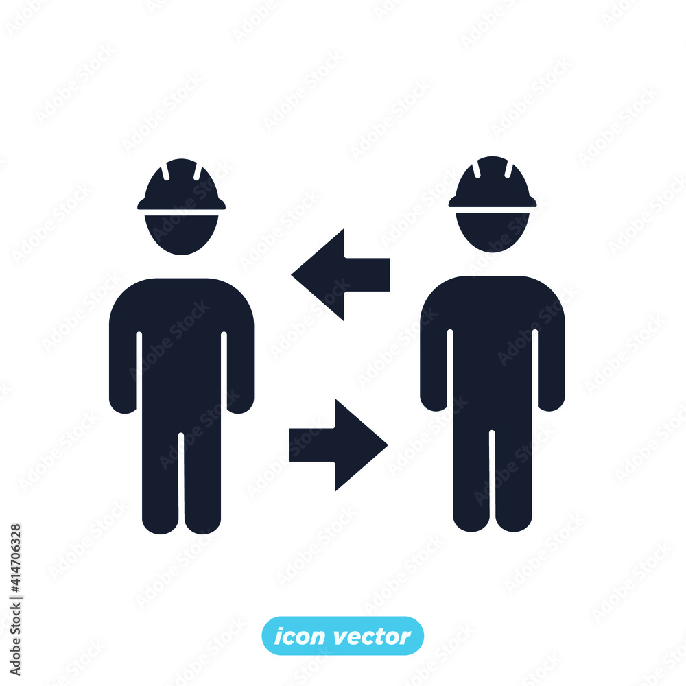 Engineering People icon. People Teamwork Engineering symbol template for graphic and web design collection logo vector illustration