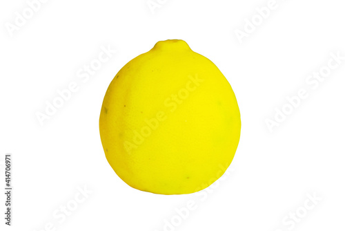 lemon fruit and a half isolated on white background. Yellow fruit.