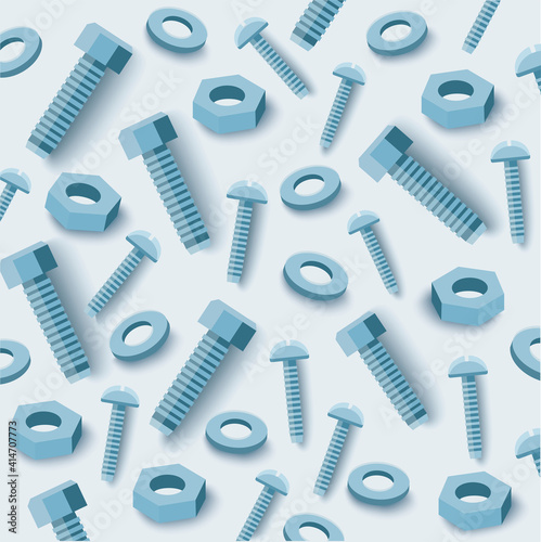 screws and nuts background vector illustration