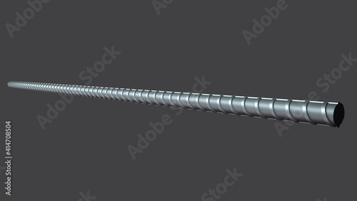 3d illustration of tmt steel bar
