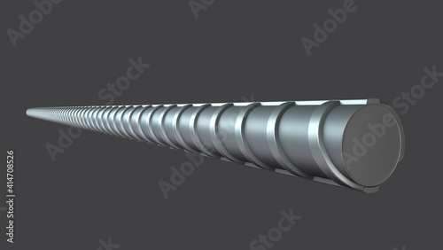 3d illustration of tmt steel bar
