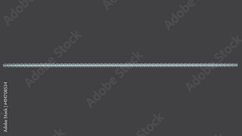 3d illustration of tmt steel bar
