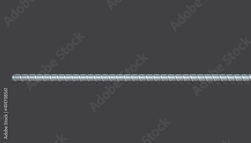 3d illustration of tmt steel bar
