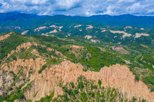 Sand pyramides near Bulgarian town Melnik photo