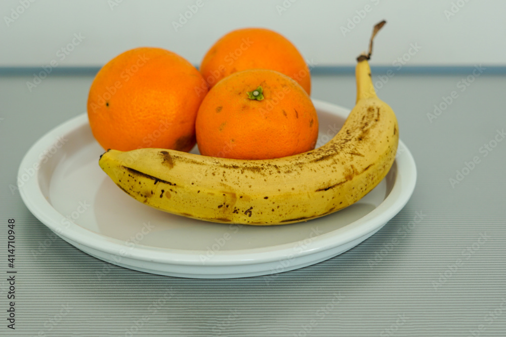 Fresh fruit in the hospital photographed on the tray with natural light Fresh fruit in the hospital photographed on the tray with natural light