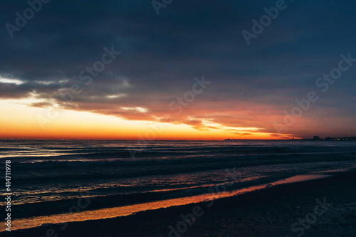 Wschód słońca plaża Przymorze Gdańsk Poland Sunrise Sunset beach sea