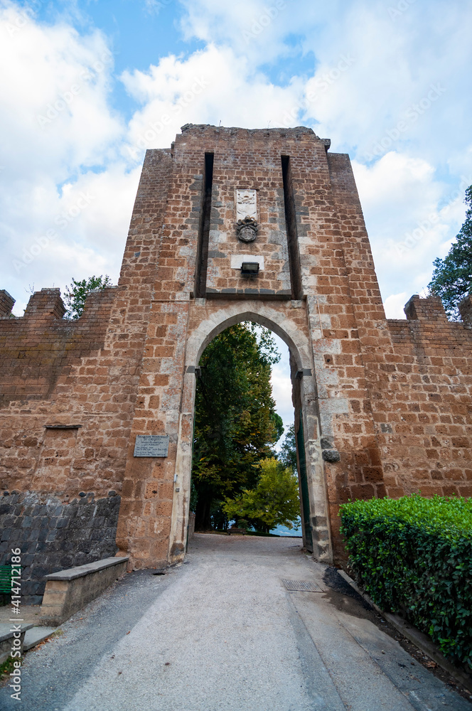 Porta Rocca Della Fortezza, city gate, Orvieto, Italy.