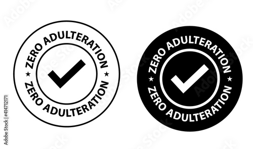 zero adulteration vector symbol  set isolated on  white background