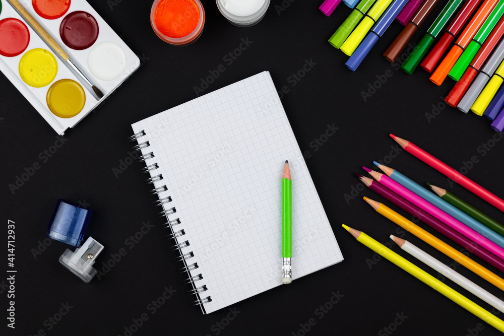 colored pencils and paints colored pencils and paints