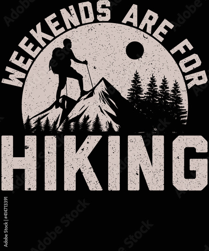 Hiking T-shirt design