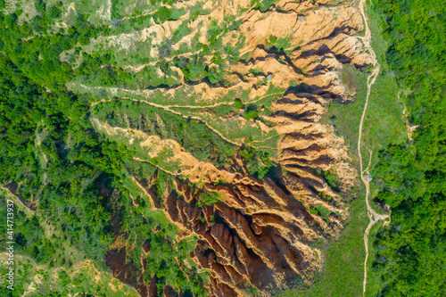 Sand pyramides near Bulgarian town Stob photo