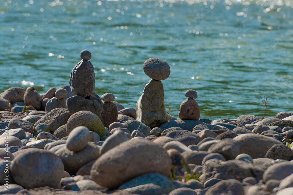 Obraz premium Stacked Rocks At Oxbow Park