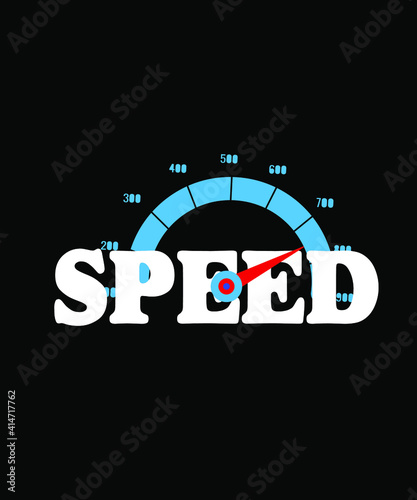 Speedometer speed logo vector graphic trendy design